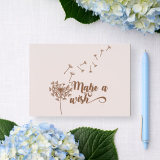 Make A Wish Birthday Letterpress Style Card