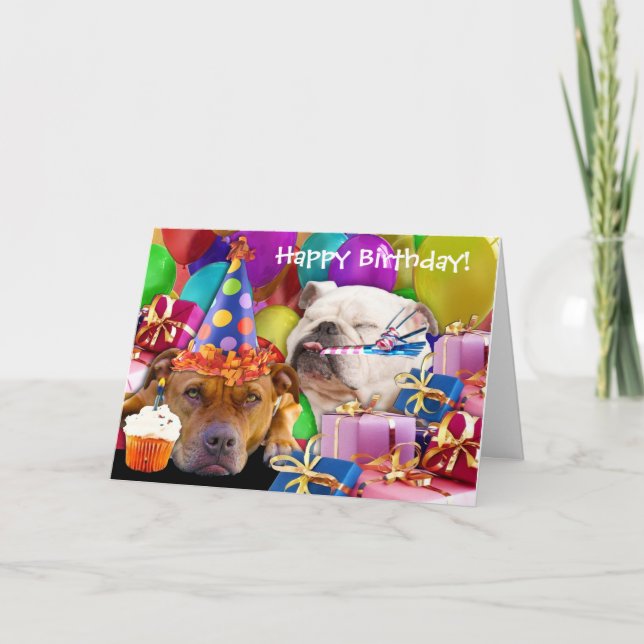 Make a wish & blow! Happy Birthday Greeting Card (Front)