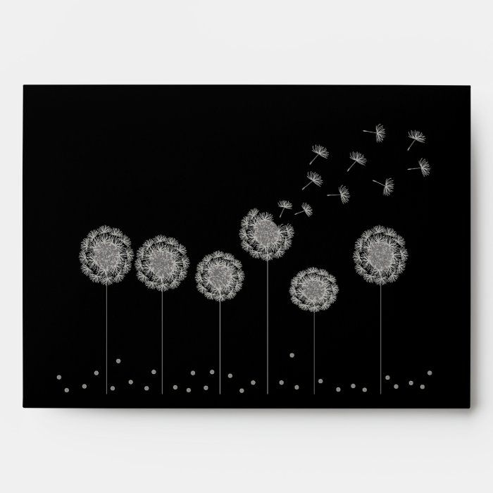 Make a Wish & Blow Whimsical Black Envelope