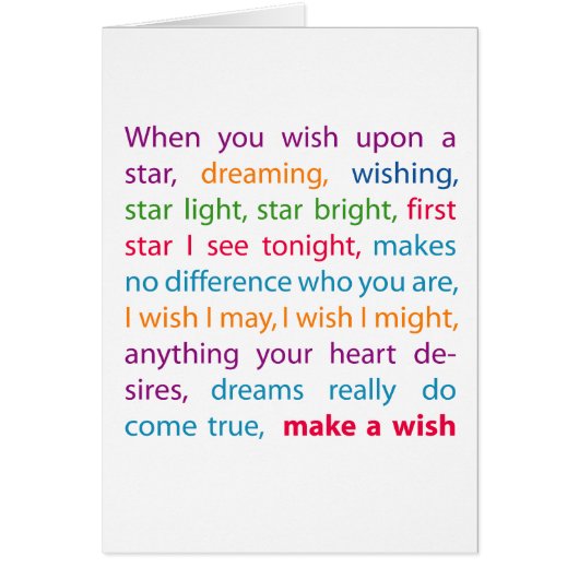 Make a Wish Cards (Front)