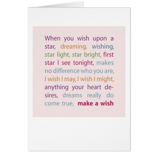 Make a Wish Cards (Front)