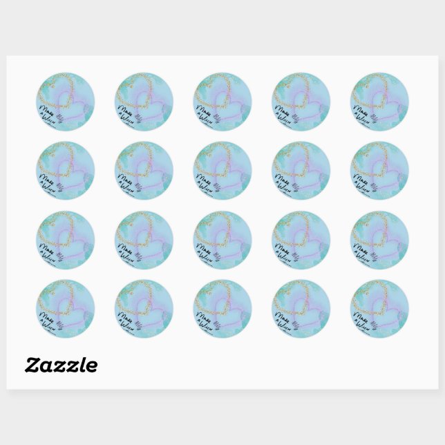 Make a Wish Classic Round Sticker (Sheet)