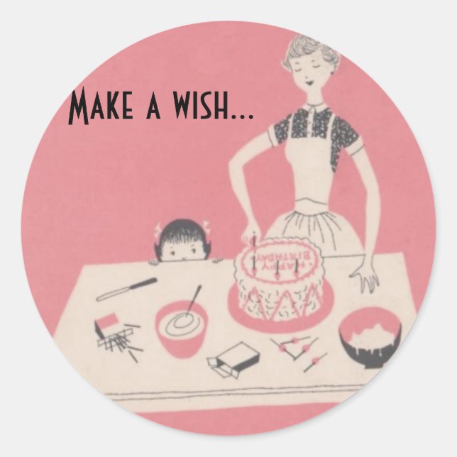 Make a wish... classic round sticker (Front)