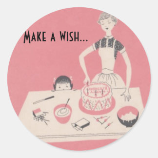 Make a wish... classic round sticker