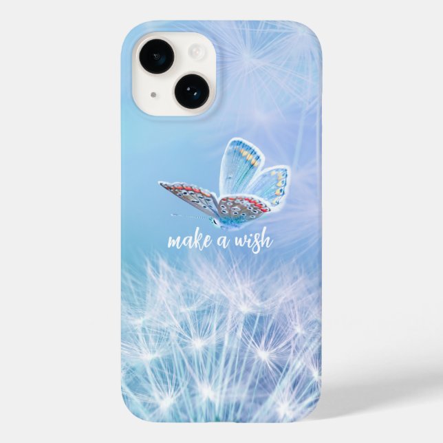 Make a Wish Dandelion and Butterfly Design Case-Mate iPhone Case (Back)