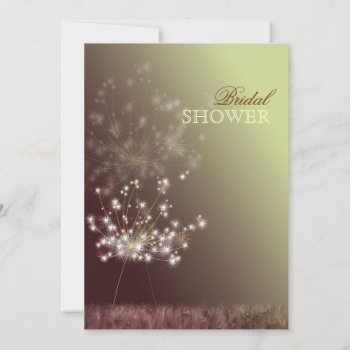 Make A Wish Dandelion Bridal Shower Invitation by BridalHeaven at Zazzle