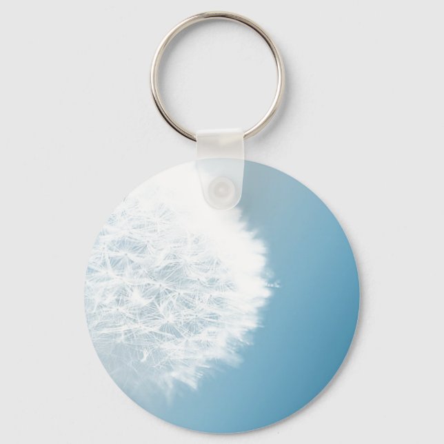 Make A Wish Dandelion Button Keychain (Front)