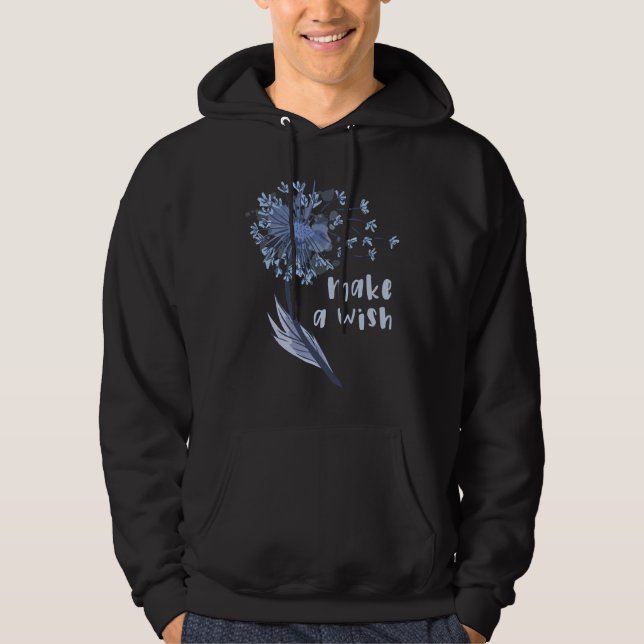 Make a wish Dandelion Flower Hoodie (Front)