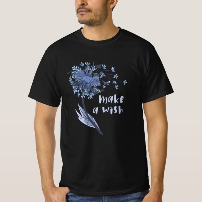 Make a wish Dandelion Flower T-Shirt (Front)