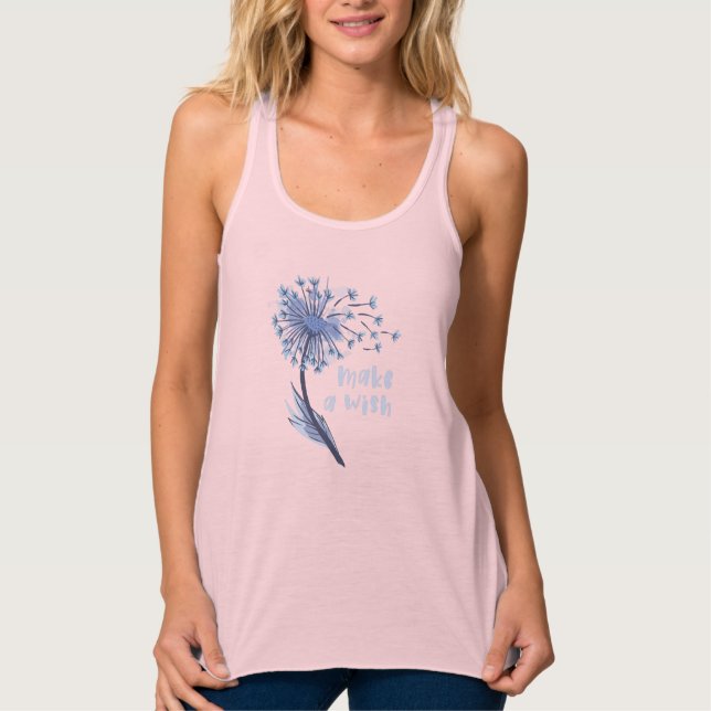 Make a wish Dandelion Flower Tank Top (Front)