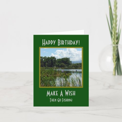 Make A Wish Fishing Birthday Card