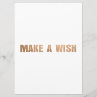 MAKE A WISH FLAT GREETING CARD