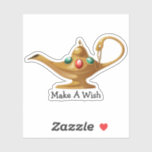 Make A Wish Inspiration Gold Jeweled Arabian Lamp Sticker