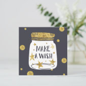 Make a wish jar gold glittery illustration (Standing Front)