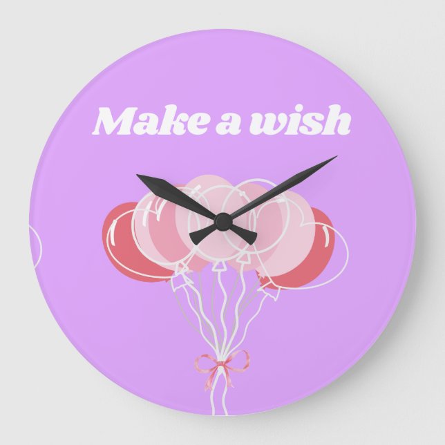MAKE A WISH LARGE CLOCK (Front)