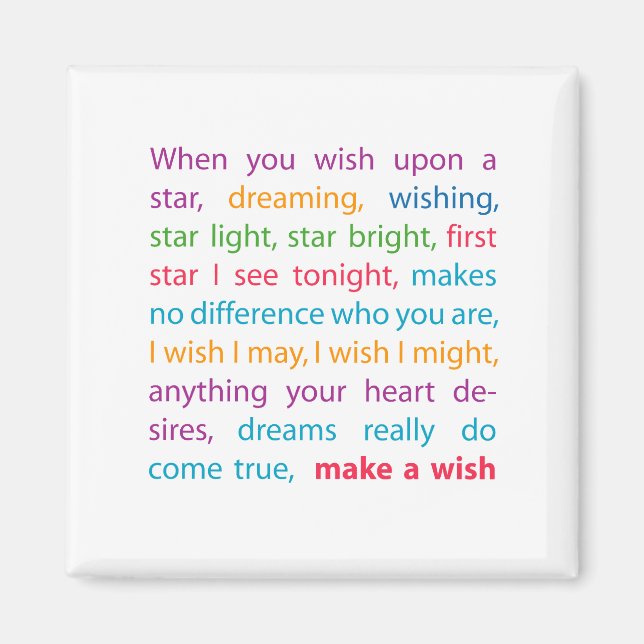 Make a Wish Magnet (Front)