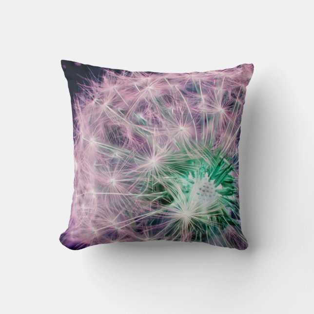 Make a wish modern colorful throw pillow (Front)