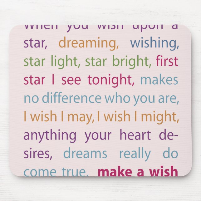 Make a Wish Mouse Pad (Front)
