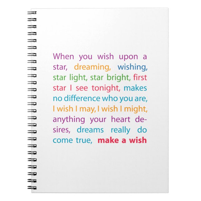 Make a Wish Notebook (Front)