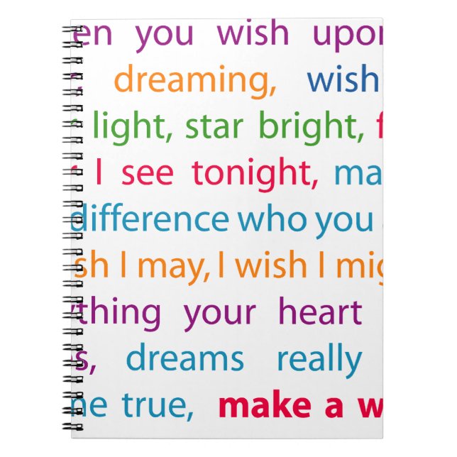 Make a Wish Notebook (Front)