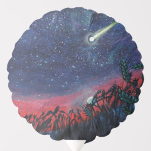 Make a Wish on a Shooting Star Illustration Balloon