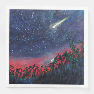 Make a Wish on a Shooting Star Illustration Paper Dinner Napkins