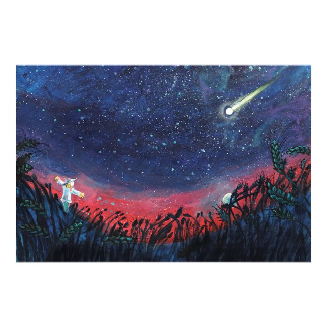 Make a Wish on a Shooting Star Illustration Photo Print (Front)