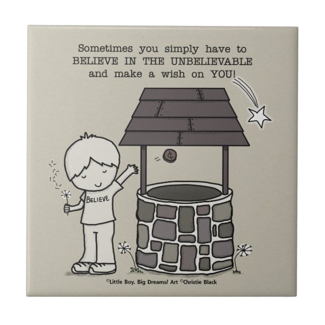 Make a Wish on You! Ceramic Tile (Front)