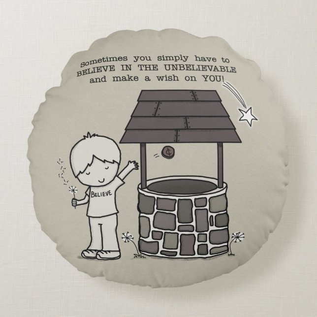 Make a Wish on You! Round Pillow (Front)