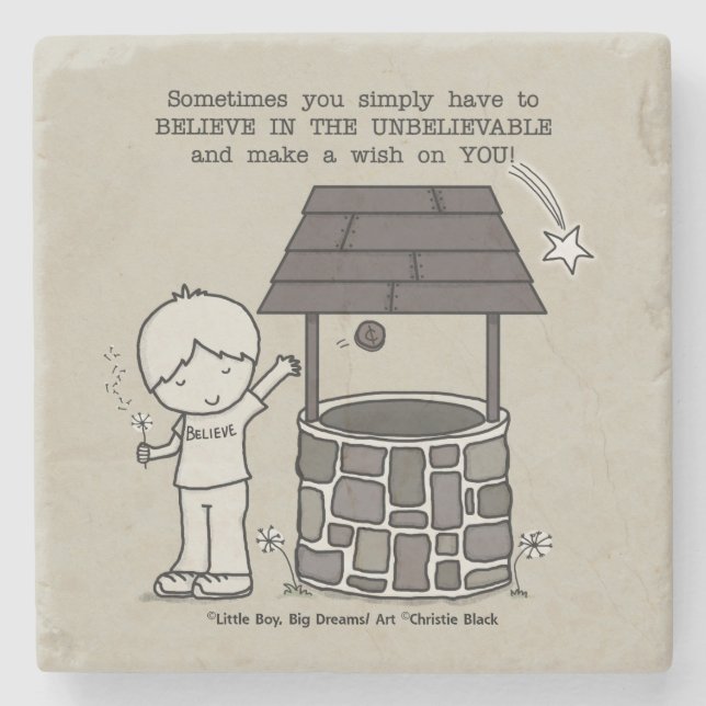 Make a Wish on You! Stone Coaster (Front)