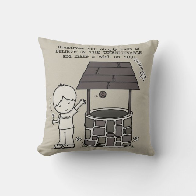 Make a Wish on You! Throw Pillow (Front)