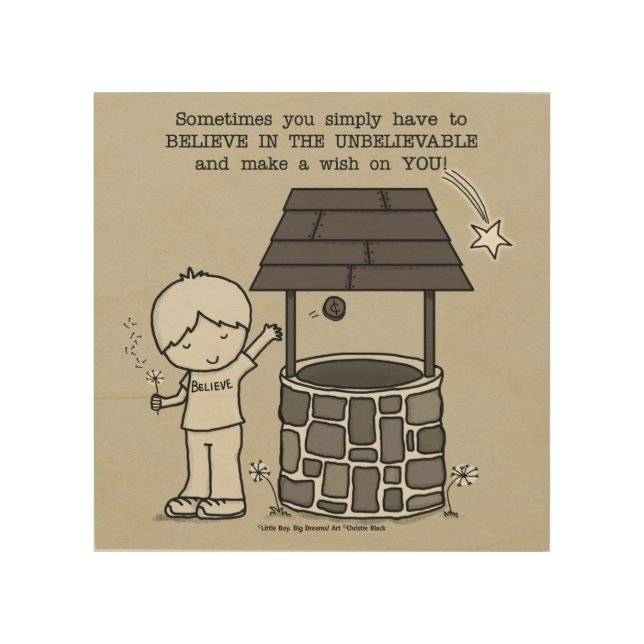 Make a Wish on You! Wood Wall Decor (Front)