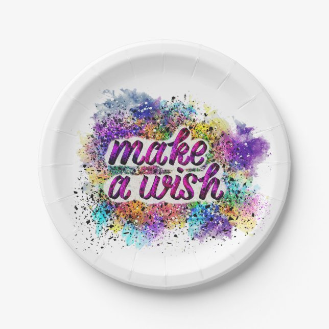 Make a wish paper plates (Front)