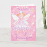 Make a Wish 'Special Granddaughter' birthday card<br><div class="desc">A funny fairy in pink and blue, ready to make your wishes come true! Greetings card with a cute fairy and the words 'To a special Granddaughter' on the front. A pink., lilac, blue and white customizable design for you to personalise with your own text, images and ideas.An original coloured...</div>