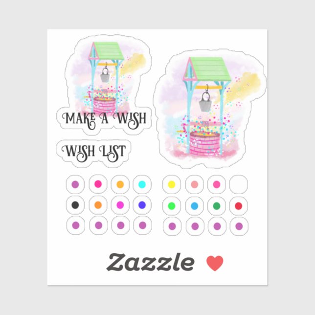 make a wish sticker (Sheet)