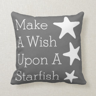 Make A Wish Upon A Starfish Throw Pillow