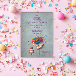 Make A Wish Whimsical Birthday Girl Invitation