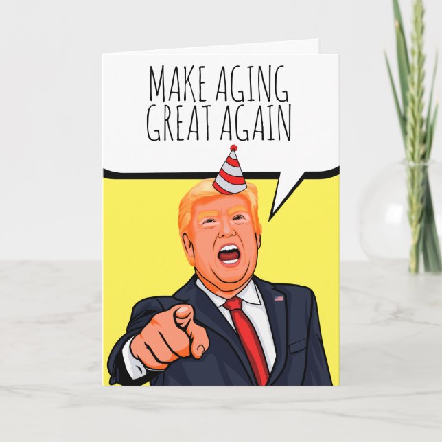 MAKE AGING GREAT AGAIN LETTERPRESS THANK YOU CARD (Front)