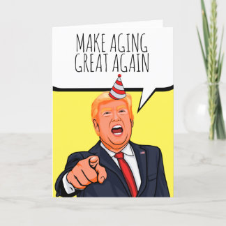 MAKE AGING GREAT AGAIN LETTERPRESS THANK YOU CARD