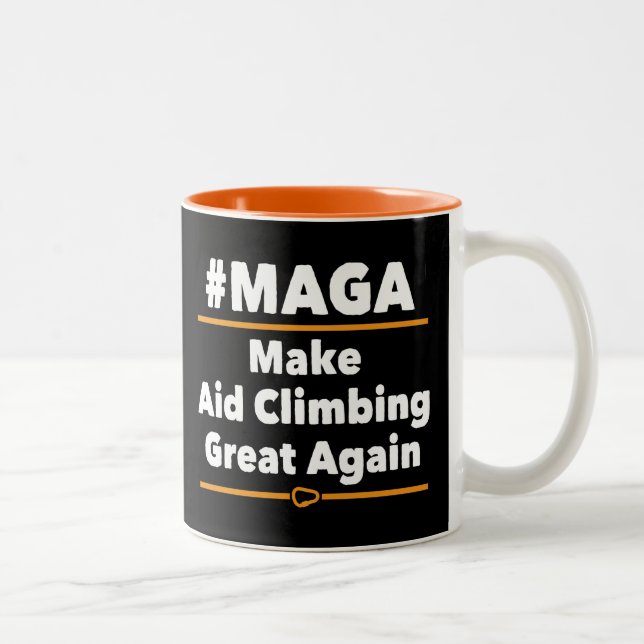 Make Aid Climbing Great Again Two-Tone Coffee Mug (Right)