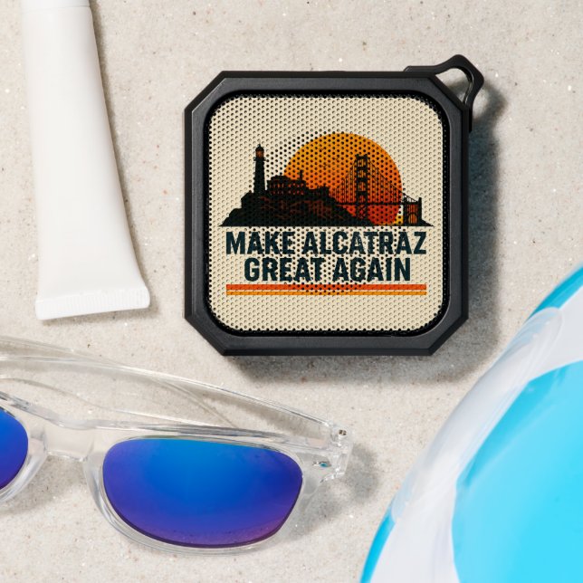 Make Alcatraz Great Again Funny Bluetooth Speaker (Insitu(Beach))