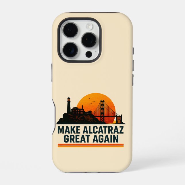 Make Alcatraz Great Again Funny Iphone Case (Back)
