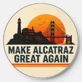 Make Alcatraz Great Again Funny Wireless Charger (Front)