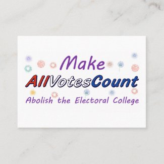 Make All Votes Count, business insert cards