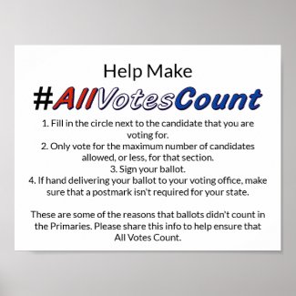 Make All Votes Count with Election Tips Posters
