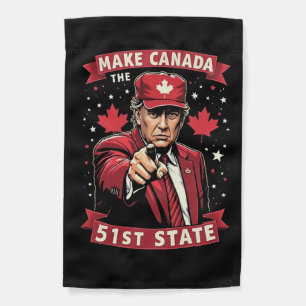 Make America 51st State Canadian American  Garden Flag