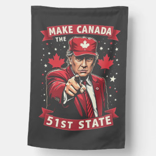 Make America 51st State Canadian American  House Flag