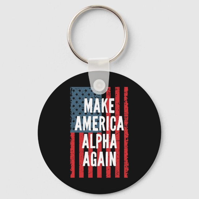 Make America Again Fourth Of July Independence Day Keychain (Front)