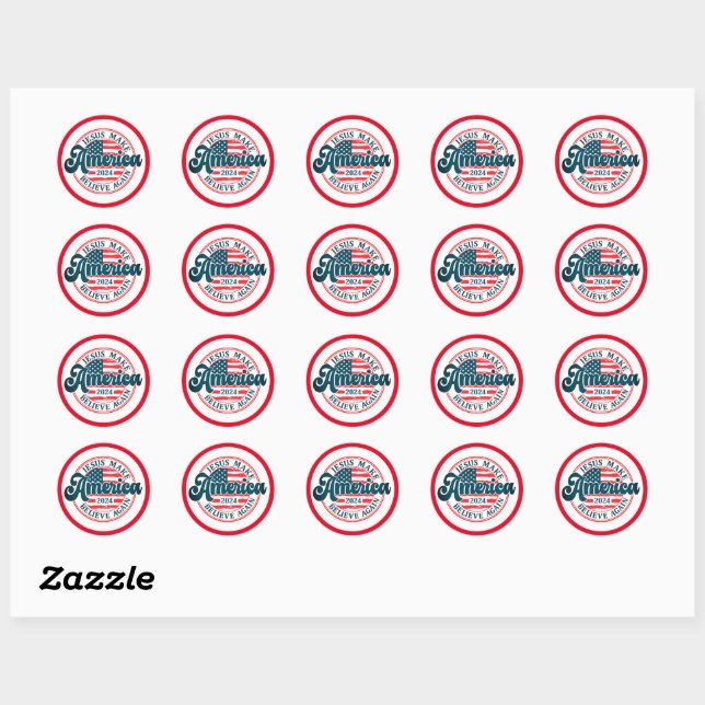 Make America Believe Again Classic Round Sticker (Sheet)