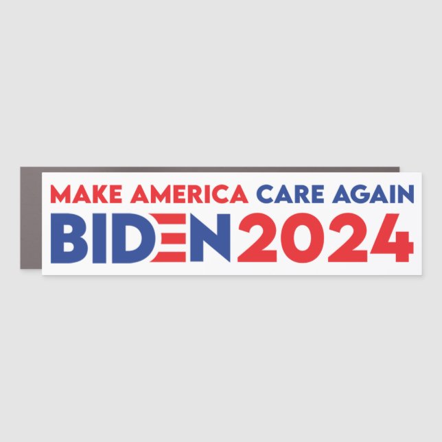Make America Care Again Biden President 2024 Car Magnet (Front)